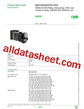 8501XO40XTE1V03型号图片