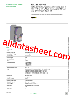 8502SBA2V01S型号图片