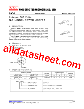 8N50G-TF1-T型号图片