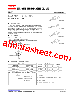 8N60L-TA3-T型号图片