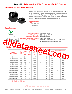 944U101K801ABI型号图片