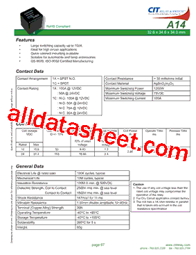 A141ACQ12VDC型号图片