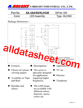 AA-3A4-4G-KLH340型号图片