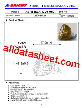 AB-153S3A-12V0-M00型号图片