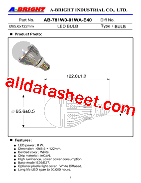 AB-781W0-01WA-E40型号图片