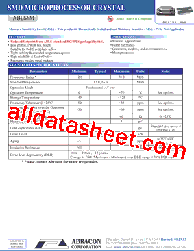 ABLS6M-26MHZ-D-2Y-T型号图片