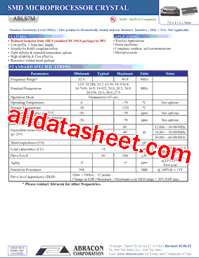 ABLS7M-12.000MHZ-R40-A-1型号图片