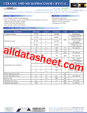 ABM2-10.000MHZ-D4Y-T型号图片