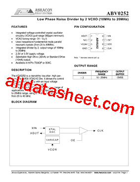 ABV0252HOC型号图片