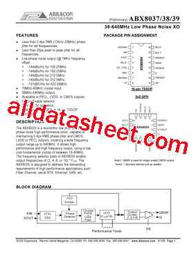 ABX8038OC型号图片
