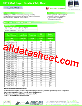 ACML-0805-310型号图片
