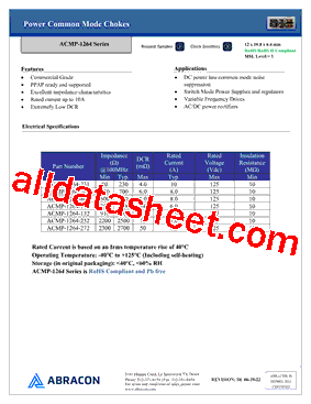 ACMP-1264-102型号图片