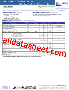 ACT-14MHZ-H-S型号图片