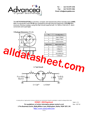 ACTF315/315.0/TO39型号图片