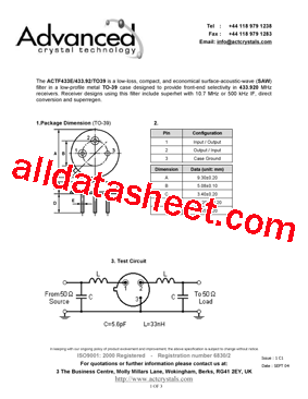 ACTF433E型号图片