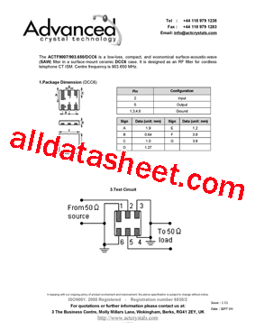 ACTF9007型号图片