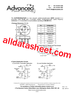 ACTR350/350.0/TO39型号图片