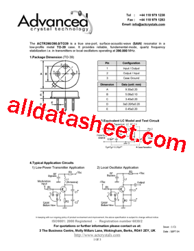 ACTR390/390.0/TO39型号图片