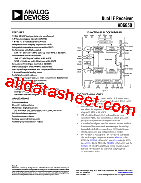 AD6659BCPZ-80型号图片