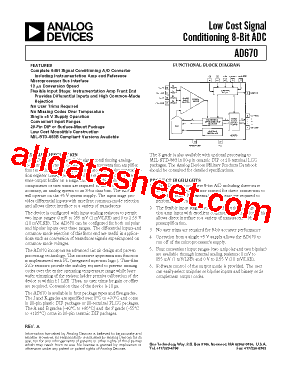 AD670SD/883B型号图片