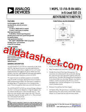 AD7476ARTZ-REEL73型号图片