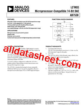 AD7538JR-REEL型号图片