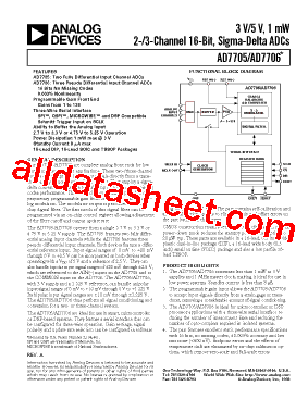 AD7705BNZ型号图片