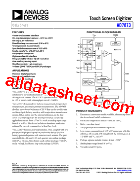 AD7873ACPZ-REEL型号图片