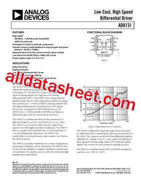 AD8131ARM-REEL型号图片