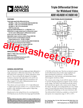 AD8147ACPZ-R2型号图片