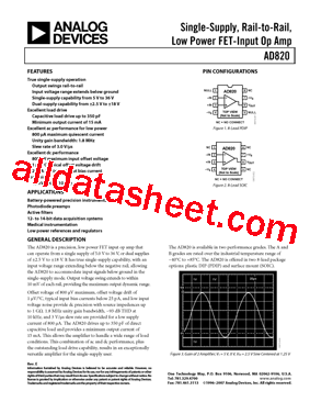 AD820ARZ-REEL型号图片