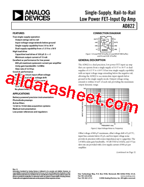 AD822ARM-R2型号图片