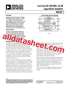 AD8307ARZ-RL7型号图片