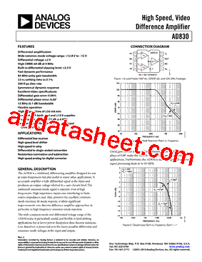 AD830ARZ-REEL型号图片