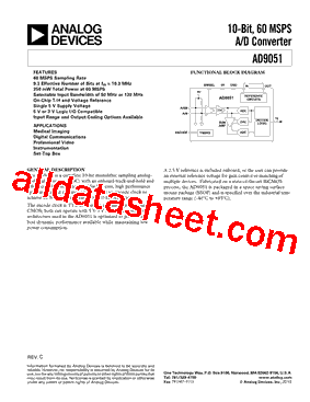 AD9051BRSZ-2V型号图片