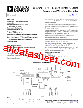 AD9102BCPZ型号图片