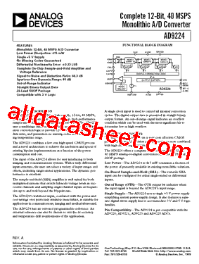 AD9224ARSZ型号图片