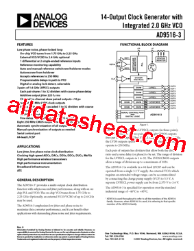 AD9516-3/PCBZ型号图片