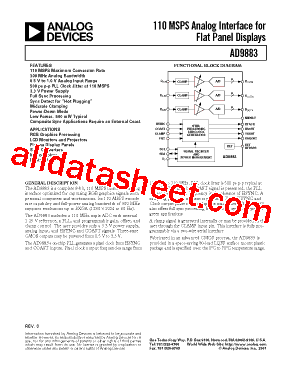 AD9883ABSTZ-140型号图片