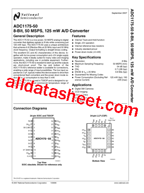 ADC1175-50CILQ型号图片