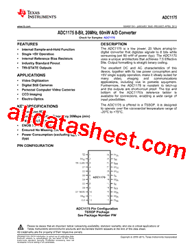 ADC1175CIMTCX/NOPB型号图片