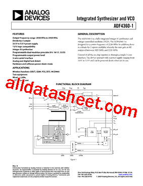 ADF4360-1BCPRL型号图片