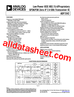 ADF7242BCPZ型号图片