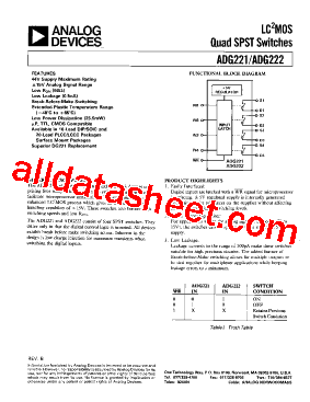 ADG221KNZ型号图片