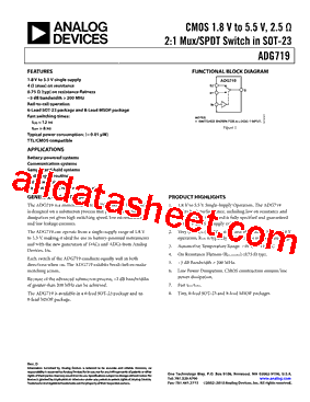 ADG719BRMZ型号图片