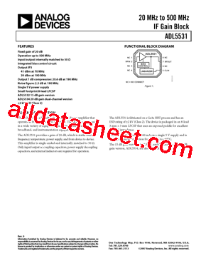 ADL5531ACPZ-R71型号图片