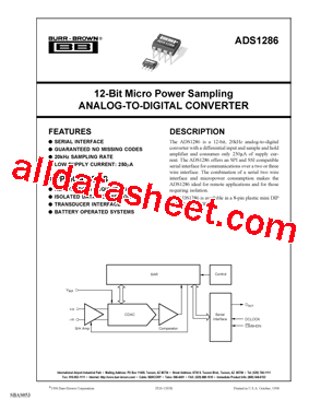 ADS1286PBG4型号图片