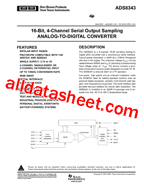 ADS8343EBG4型号图片