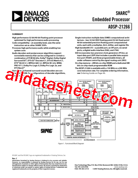 ADSP-21266SKBCZ-2B型号图片