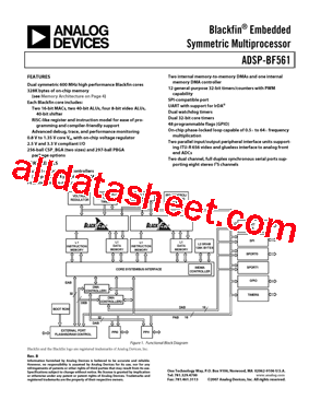 ADSP-BF561SBBCZ-5A2型号图片